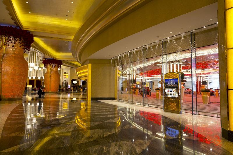 Macau Studio City entrance — graphic design