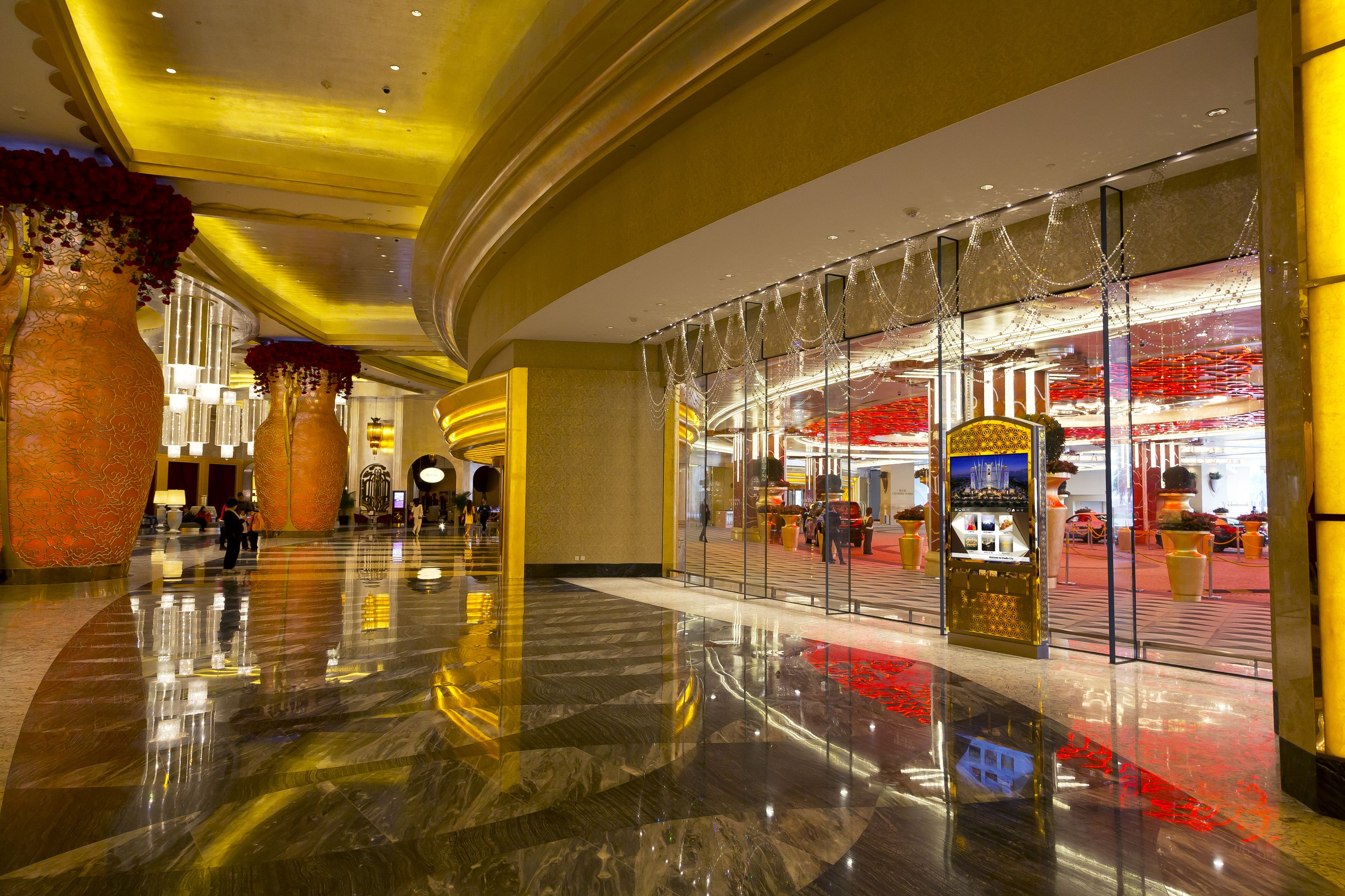 Macau Studio City entrance — graphic design