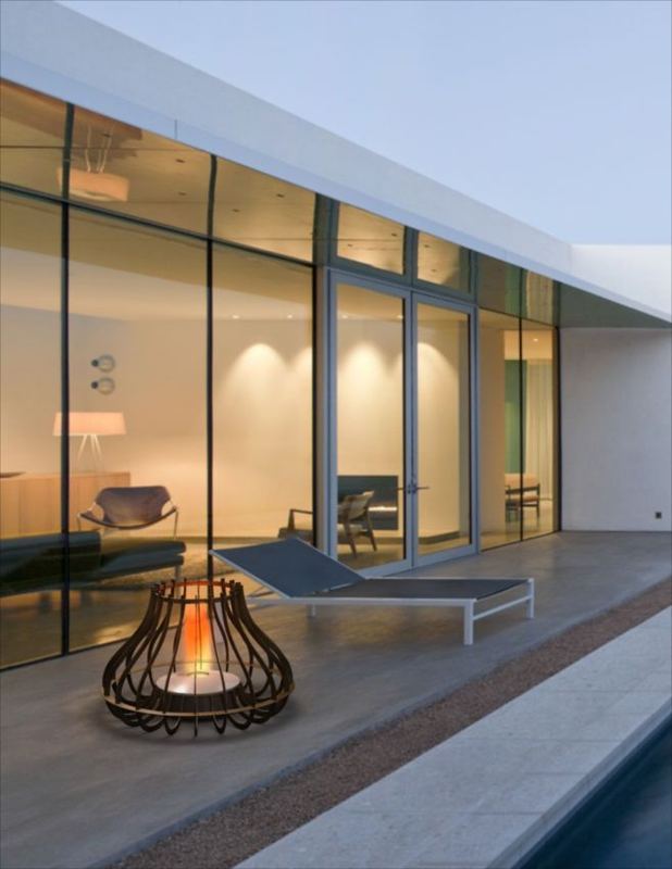 EcoSmart fire at a modern villa — product design
